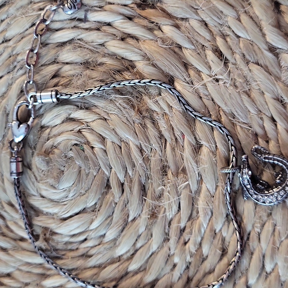 Brighton Silver Anklet with Alligator Charm